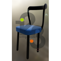 Blue chair for kitchen