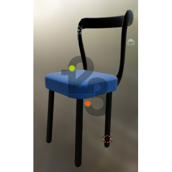 Blue chair for kitchen