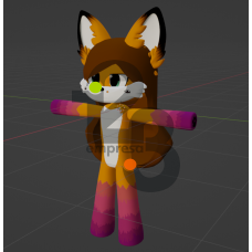 Furry Fox Female in blender