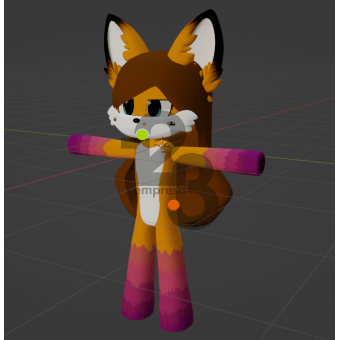 Furry Fox Female in blender